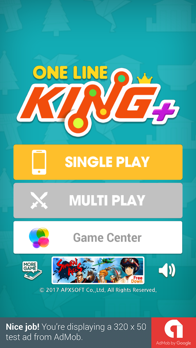 One Line King 타이틀 화면